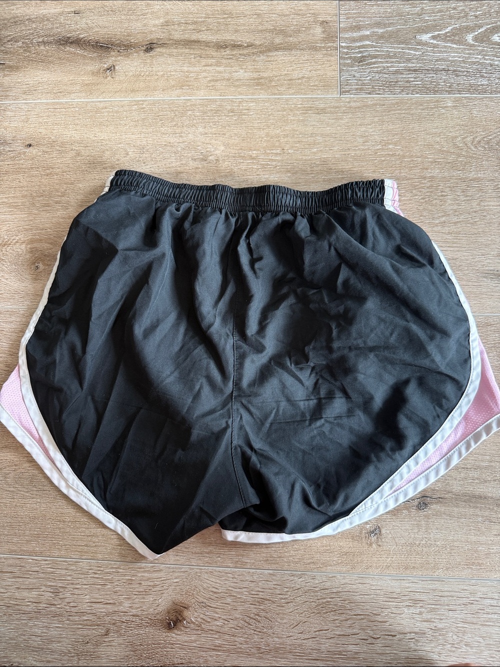 Nike Black Shorts with Pink Panels and White Trim - Picture 3 of 3
